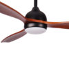 Ανεμιστήρας Οροφής PRCF-80668 PRIMO 52'' 132εκ. DC Με Τηλεχειριστήριο 1 Φως LED Μαύρος με 3 καφέ φτερά