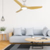 Ανεμιστήρας Οροφής PRCF-80726 Primo 52'' 132εκ. Με Τηλεχειριστήριο 1Φως LED 3Φτερά Λευκός-Ξύλο