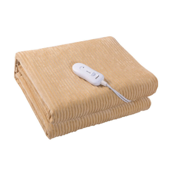 preb-81081-primo-stripe-flannel-150x80cm-_0001829.jpeg Ηλεκτρικό επίστρωμα PREB-81081 Primo Stripe Flannel Μονό 150x80cm Μπέζ