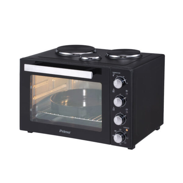 Ηλεκτρικό Φουρνάκι PREO-40253NS Primo Με 3 Εστίες 50L Με λειτουργία αέρα Μαύρο