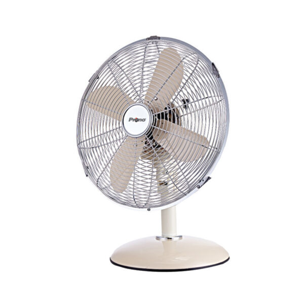 Ανεμιστήρας Επιτραπέζιος PRΤF-80577 Primo 12'' 30εκ. Μεταλλικός Κρεμ