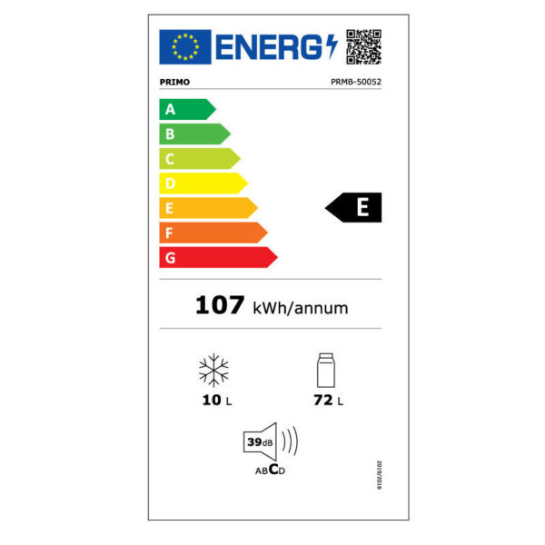 Ψυγείο PRMB-50052 Primo 82L 2*Freezer Μονόπορτο Λευκό