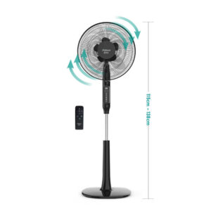 Ανεμιστήρας Ορθοστάτης PRSF-80615D Primo 16'' 40εκ. Με Τηλεχειριστήριο και DC μοτέρ Μαύρος