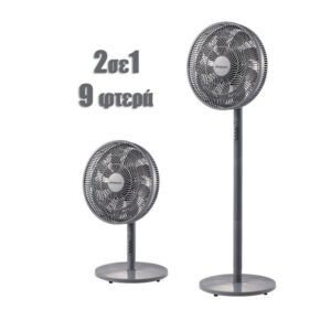 Ανεμιστήρας Ορθοστάτης PRSF-80647 Primo 16'' 40εκ. 9Φτερά Γκρι 2 σε 1