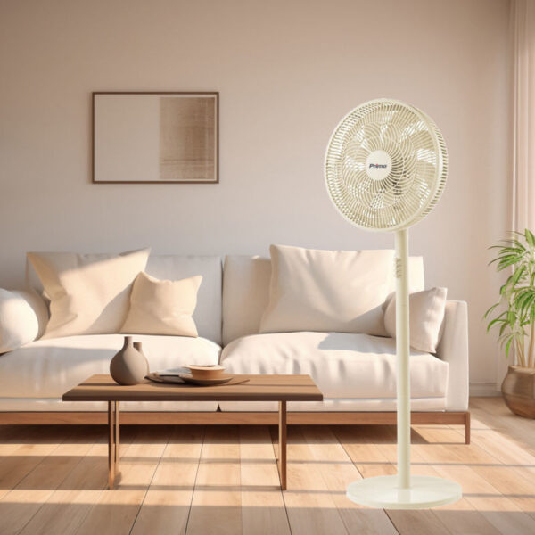 Ανεμιστήρας Ορθοστάτης PRSF-80648 Primo 16'' 40εκ. 9Φτερά Κρεμ 2 σε 1