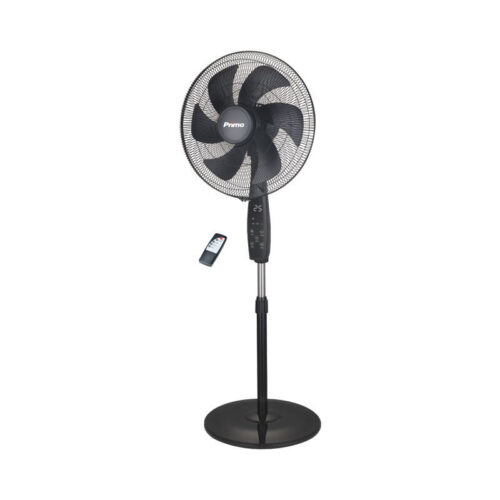 Ανεμιστήρας Ορθοστάτης PRSF-80698D Primo 18'' 45εκ. Με Τηλεχειριστήριο και DC μοτέρ 6Φτερά Μαύρος