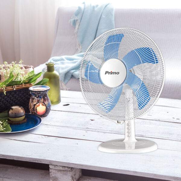 Ανεμιστήρας Επιτραπέζιος PRTF-80445 Primo 16'' 40εκ. Λευκός-Μπλε