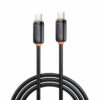 q302b_black.jpg XO NB-Q302B Καλώδιο Φόρτισης & Μεταφοράς Δεδομένων Type-C σε Type-C 60W Μαύρο 1m