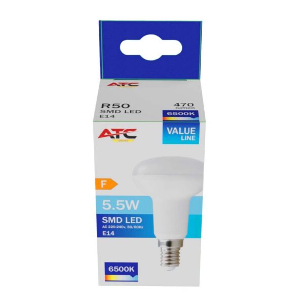 ATC SMD Λαμπτήρας LED Spot R50 230V 5.5W/470LM E14 6500K
