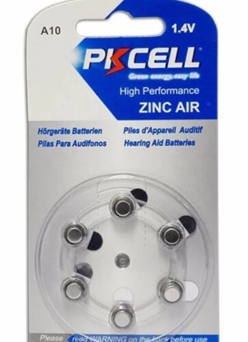 Pkcell 1.4V Zinc Air Μπαταρίες Ακουστικών Βαρηκοΐας A10 6τμχ