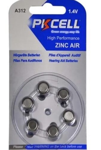 Pkcell 1.4V Zinc Air Μπαταρία Ακουστικών Βαρηκοΐας A312 6τμχ