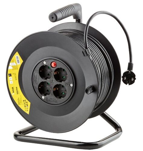Technik Professional Στροφείο 4 Θέσεων 50m 1,5mm2 Μαύρο