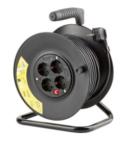 Technik Professional Στροφείο 4 Θέσεων 25m 1,5mm2 Μαύρο