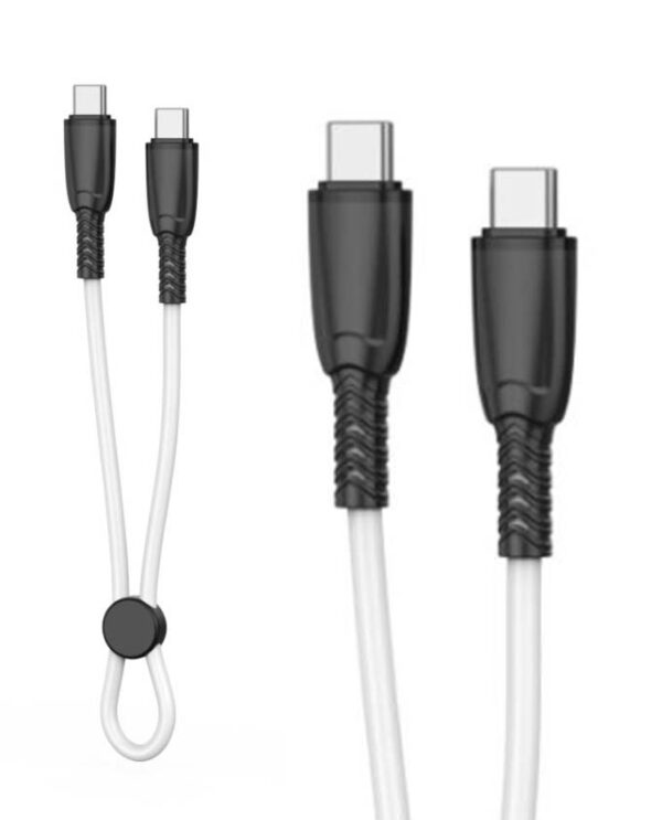 XO NB-Q248B Καλώδιο Φόρτισης + Data Suluo Series Type-c σε Type-c 60W 25cm Άσπρο