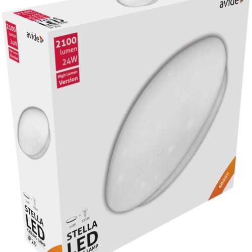 slci.jpg Avide LED Μοντέρνα Πλαφονιέρα Οροφής Stella (Starry) 24W 380*110.0mm Λευκό 4000K