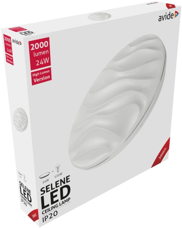 sln.jpg Avide LED Μοντέρνα Πλαφονιέρα Οροφής Selene 24W 380*70mm Θερμό 3000K