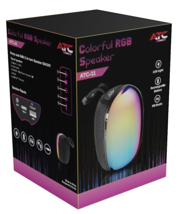ATC-11 Ασύρματο Ηχείο Bluetooth 5W RGB FM-Radio