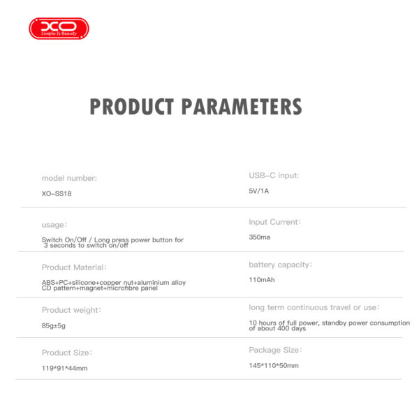 ss18.jpg XO SS18 Magsafe Μαγνητική λαβή κάμερας με Bluetooth
