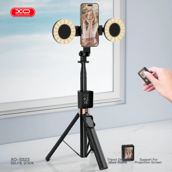 ss23.png XO SS23 Smart Bluetooth Selfie Stick με 2 Φώτα