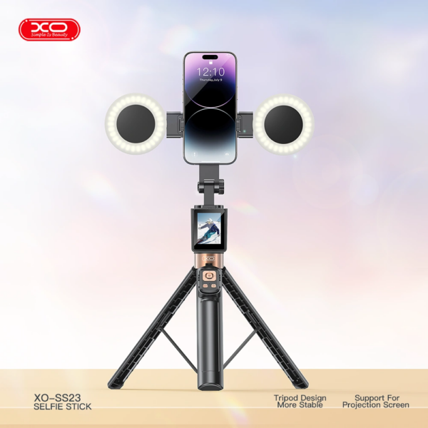 ss231-a003.png XO SS23 Smart Bluetooth Selfie Stick με 2 Φώτα