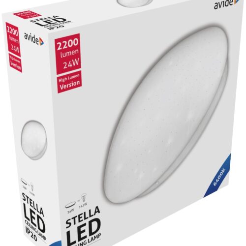 stl.jpg Avide LED Μοντέρνα Πλαφονιέρα Οροφής Stella (Starry) 24W 380*110.0mm Ψυχρό 6400Κ