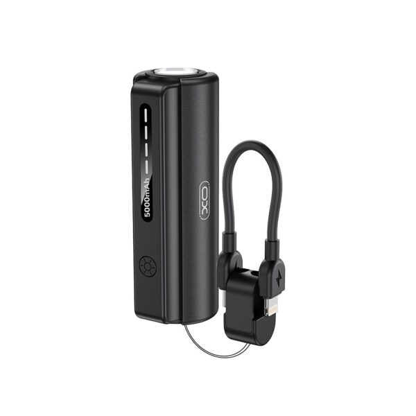 untitled_design_19_.jpg XO PR281 Mini Powerbank 5000mAh με Ενσωματωμένο Φακό και Καλώδιο Φόρτισης iP