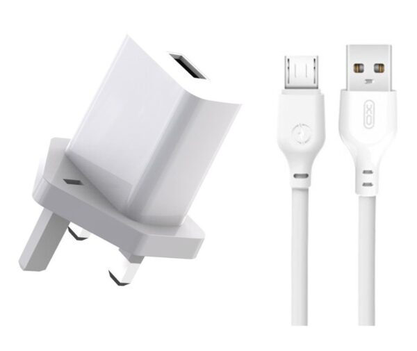 XO L99 (UK) Φορτιστής με Καλώδιο Micro 2.4A