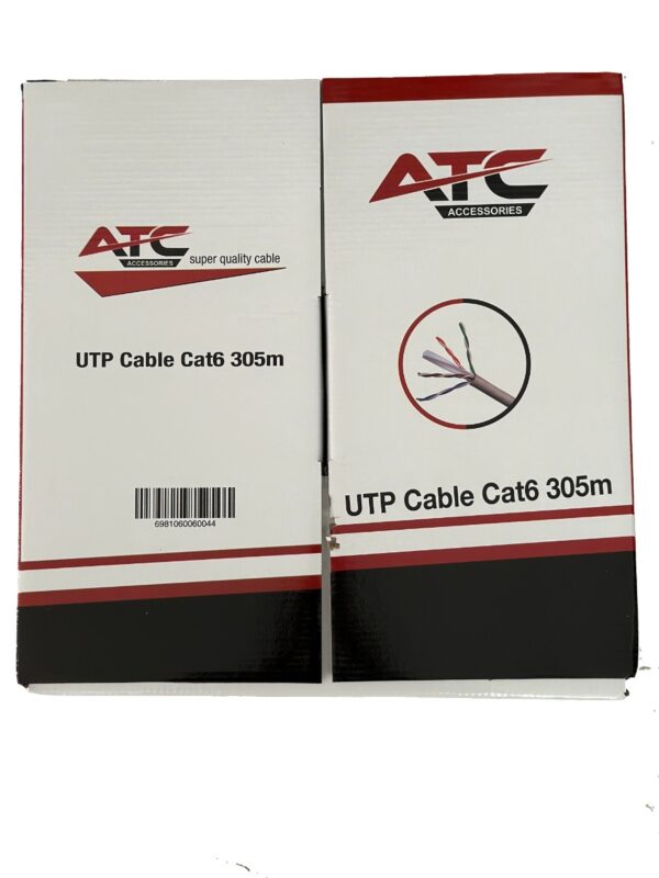 utp.jpg ATC Στροφείο Δικτύου ATC-613 UTP CAT6 305m Γκρί Εσωτερικό