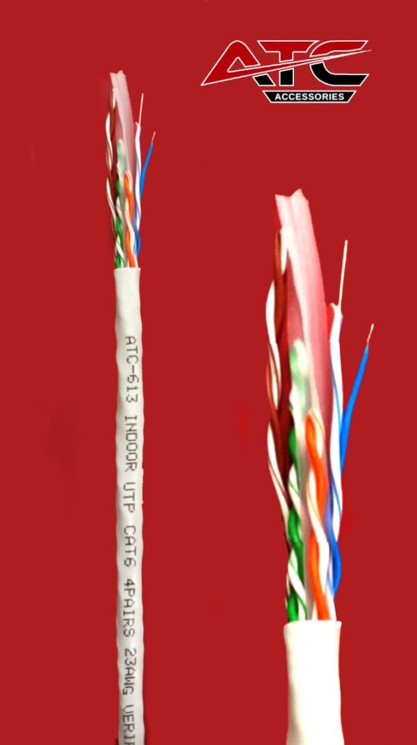 utp_white_-1.jpg ATC Στροφείο Δικτύου ATC-613 UTP CAT6 305m Γκρί Εσωτερικό