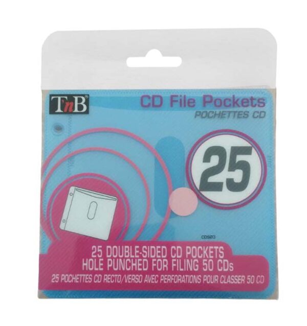 TnB CD File Pockets 25 Double-Sided