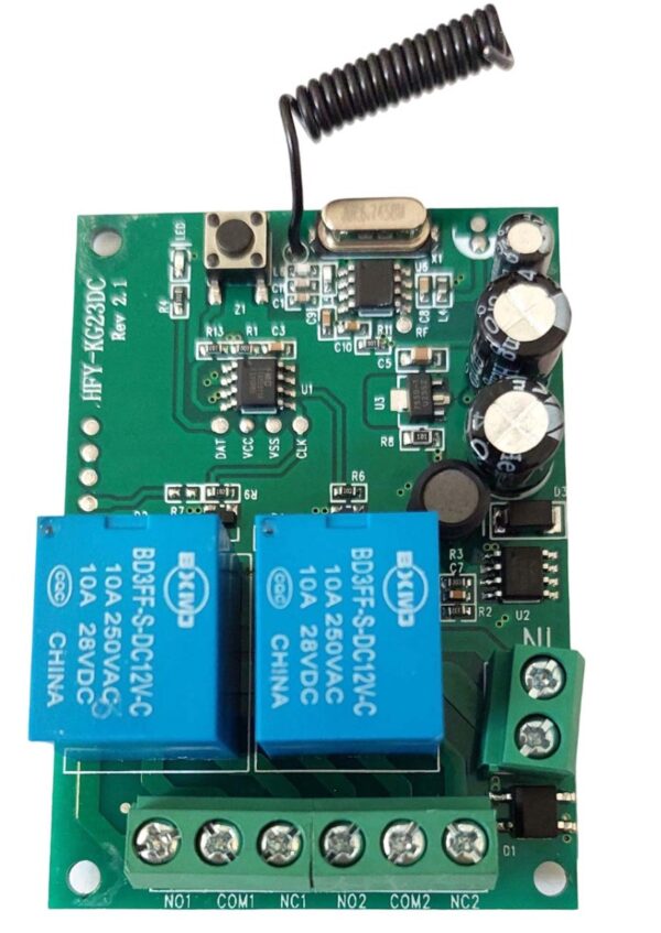 Δικάναλος Δέκτης Εντολών KIT Με 2 Κοντρόλ KG1285V (12V εως 85V)