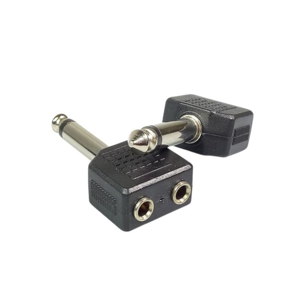 Μετατροπέας 6.3mm Αρσενικό σε 3.5mm 2x Θηλυκό XS-P034 Λευκό