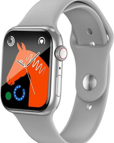 xlarge_20231201160012_xo_m50_aluminium_44mm_smartwatch_me_palmografo_gri.jpeg XO M50 PRO Μαγνητικό Smartwatch Ασημί