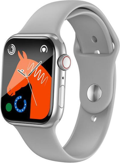 xlarge_20231201160012_xo_m50_aluminium_44mm_smartwatch_me_palmografo_gri.jpeg XO M50 PRO Μαγνητικό Smartwatch Ασημί