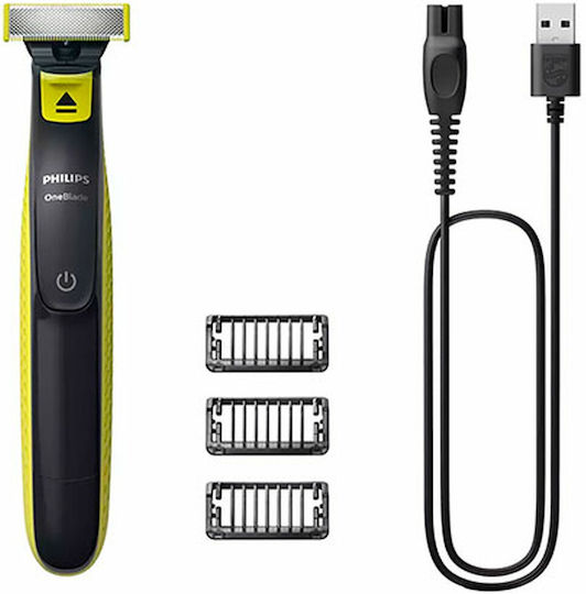 Philips Oneblade QP2724/10 Ξυριστική Μηχανή Προσώπου Επαναφορτιζόμενη / Με Καλώδιο