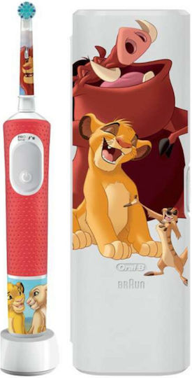 Oral-B Vitality Pro Παιδική Ηλεκτρική Οδοντόβουρτσα με Χρονόμετρο για 3+ Χρονών Lion King & Θήκη Ταξιδιού