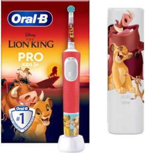 Oral-B Vitality Pro Παιδική Ηλεκτρική Οδοντόβουρτσα με Χρονόμετρο για 3+ Χρονών Lion King & Θήκη Ταξιδιού