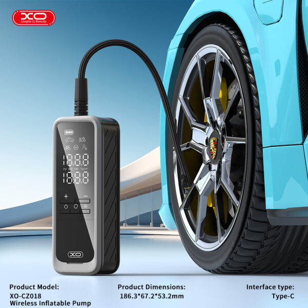 xo-cz018_x5.jpg XO CZ018 Smart Φορητή Ασύρματη Αντλία Φουσκώματος 5000 mAh 22 Κυλίνδρων