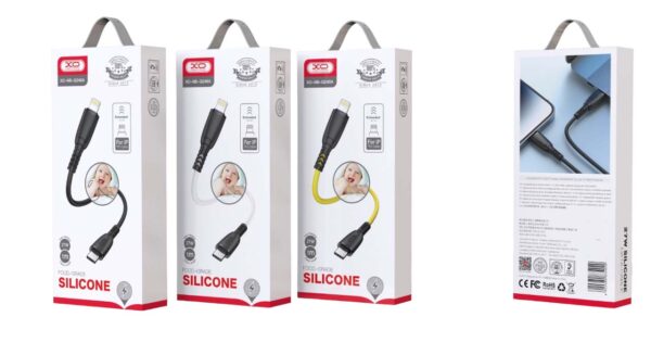 XO NB-Q246A Suluo real silicone PD Type-c to Lightning 27W 1m White