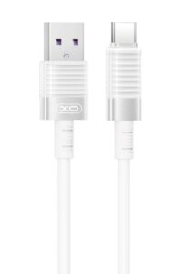 XO NB282 Καλώδιο Γρήγορης Φόρτισης Σιλικόνης 6A Type-C λευκό