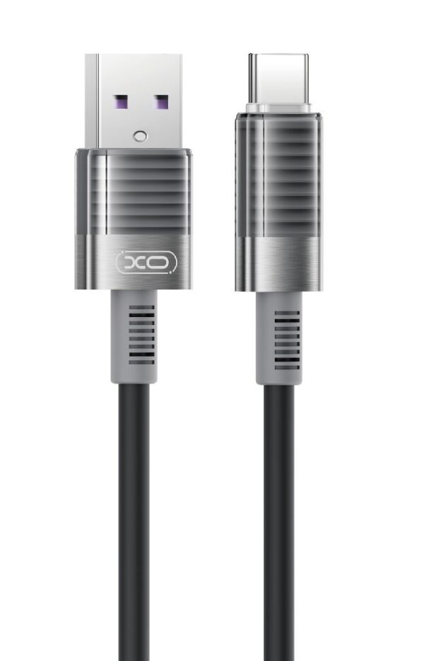XO NB282 Καλώδιο Γρήγορης Φόρτισης Σιλικόνης 6A Type-C Μαύρο