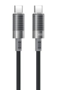 XO NB-Q282B Καλώδιο Σιλικόνης Type-c σε Type-c 60W Μαύρο