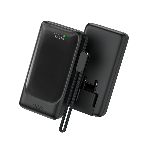 xo_pr282_6_.png XO PR282 Powerbank Ταχείας Φόρτισης 22.5W με Πρίζα & Λουράκι Type-C 10.000mAh