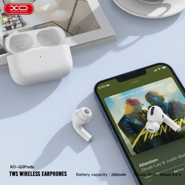 xoq3a_6_.jpg XO Q3Pods Bluetooth Ακουστικά (3ης γενιάς με Αισθητήρα Αυτιού Και Λειτουργία Ασύρματης Φόρτισης)