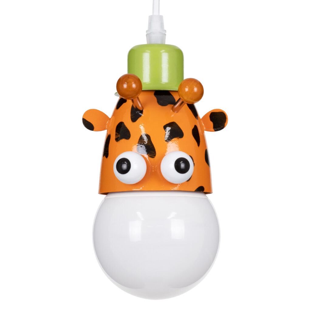 GIRAFFE 00638 Παιδικό Κρεμαστό Φωτιστικό Οροφής με Ντουί 1 x E27 AC 220-240V IP20 - Πολύχρωμο - Μ12 x Π10.5 x Υ13.5cm