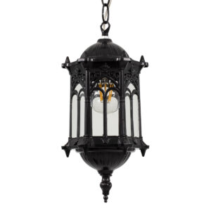 DARCY 00655 Vintage Κρεμαστό Φωτιστικό Οροφής με Ντουί 1 x E27 AC 220-240V IP20 - Μαύρο - Μ15.5 x Π15.5 x Υ32.5cm