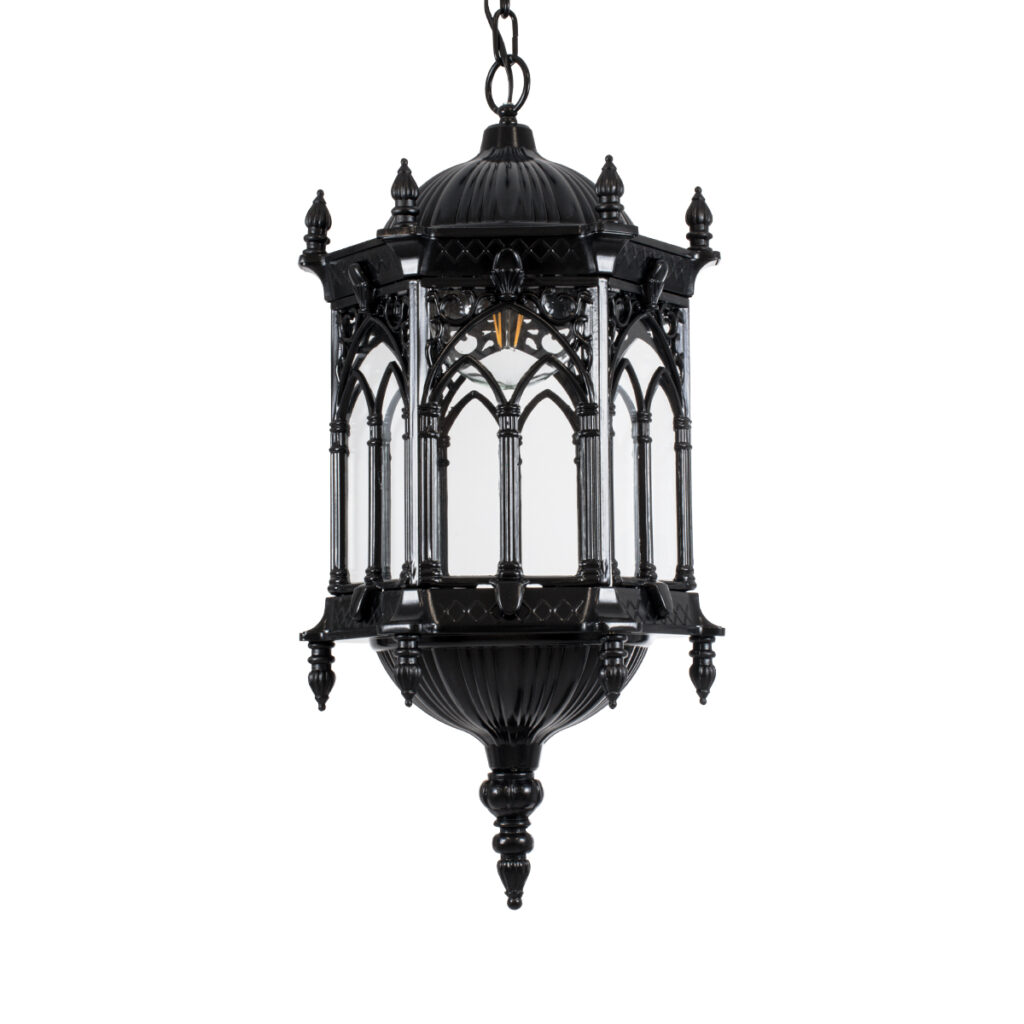 DARCY 00672 Vintage Κρεμαστό Φωτιστικό Οροφής με Ντουί 1 x E27 AC 220-240V IP20 - Μαύρο & Διάφανο - Μ35 x Π35 x Υ61cm