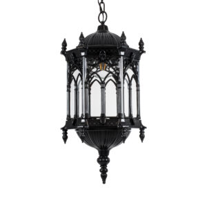 DARCY 00672 Vintage Κρεμαστό Φωτιστικό Οροφής με Ντουί 1 x E27 AC 220-240V IP20 - Μαύρο & Διάφανο - Μ35 x Π35 x Υ61cm