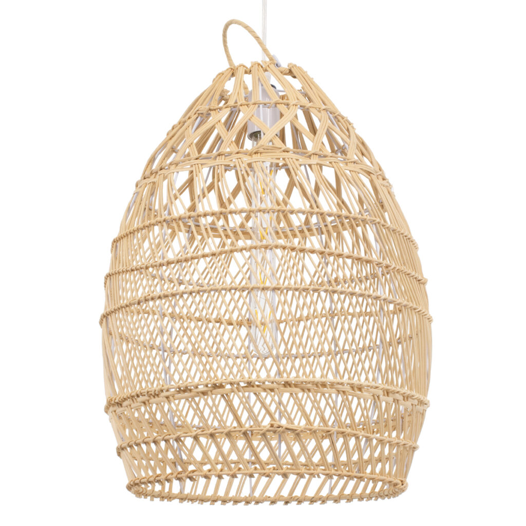 TAHITI 00710 Boho Κρεμαστό Φωτιστικό Οροφής με Ντουί 1 x E27 AC 220-240V IP20 - Μπεζ - Μ38 x Π38 x Υ50cm