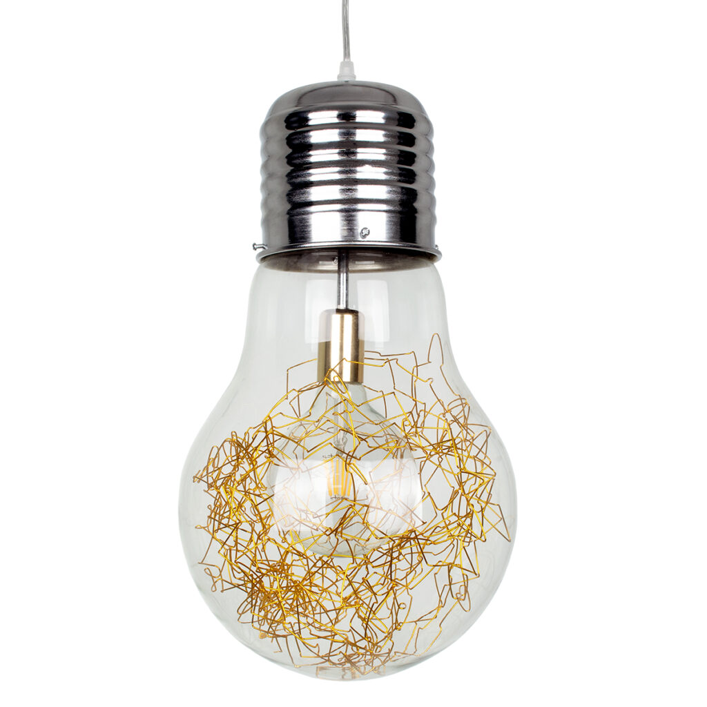 LAMP 00808 Μοντέρνο Κρεμαστό Φωτιστικό Οροφής με Ντουί 1 x E27 AC 220-240V IP20 - Πολύχρωμο - Μ30 x Π30 x Υ52cm